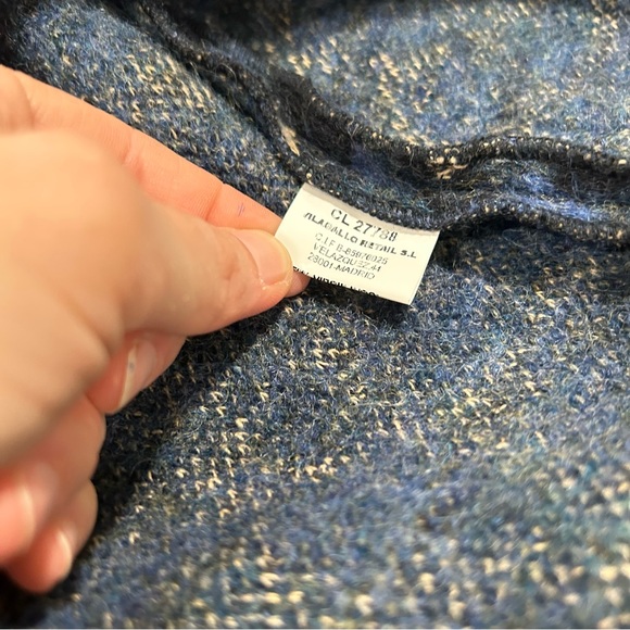 Villagallo blue heavy outer cardigan with pockets - Size 42 / US 8 / M - Picture 13 of 14